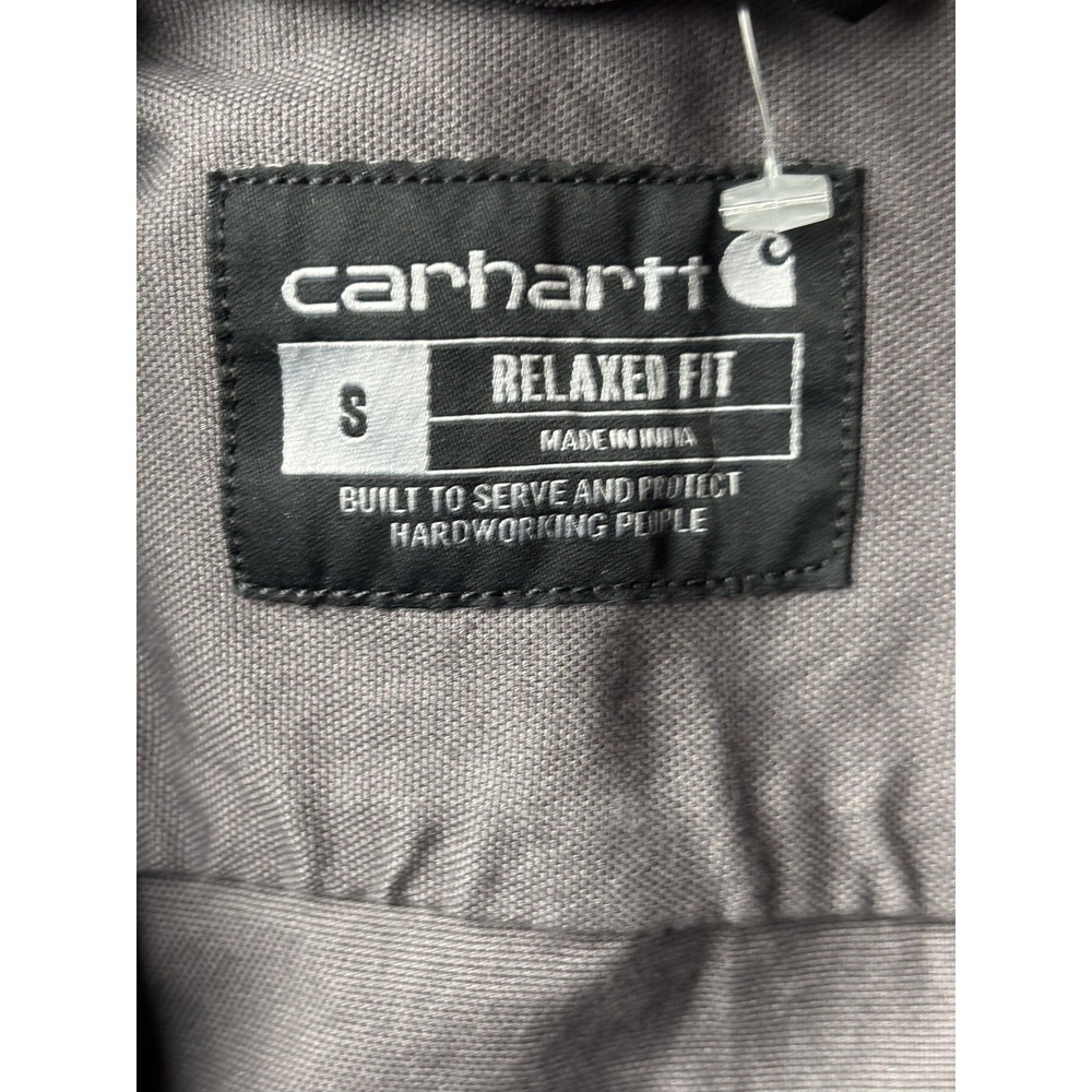 Carhartt Shirt Mens Small Gray Rugged Flex Relaxed Fit Short Sleeve Workwear - Picture 5 of 13